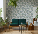SCHÖNER-WOHNEN non-woven tapet, blomstertapet grå, grøn