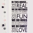 Wallsticker In this house...