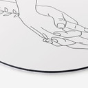 vægdekoration Line Art - Elskende, der holder hinanden i hånden - Lizde – print på aluminium