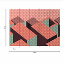 Geometric GraphicTiles1 pink taupe - Fototapeta z włókniny Designwalls 2 - 2,55 x 3,5 m