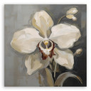 Leinwandbild Weiß bemalte Orchidee