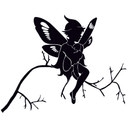 Sticker mural - Fée bicolore