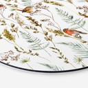 Wandbild Spatzen und Rotkehlchen - UN Designs - Rund - Alu-Dibond