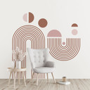 Wallsticker Geometrisk - Abstrakte former med halvbue