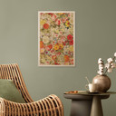 Plakat drewniany Kolorowy kolaż kwiatowy - Frida Floral Studio