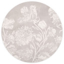 Fototapeta Wildflowers in chalk look Beige - Bloomery Decor - Okrągła - Samoprzylepna / nietkana