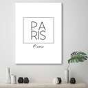Canvasbillede, Gravure Paris med inskription