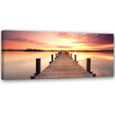 Canvasbillede, Solnedgang bro
