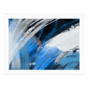 Poster Pennellate Blu Astratto - Cheney