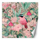 Fototapete, Shabby Chic Rosa Vogel Tropen - Andrea Haase