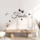 Sigende Wallsticker familie med sommerfugle | stue væg tatovering