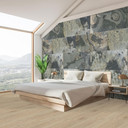 Echtstein - 3D Wandpaneel, Set aus 6 Natursteinplatten als luxuriöse Wandverkleidung - Patina Schief