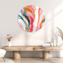 Glasbillede - Farverig abstrakt marmorering - Gokhale