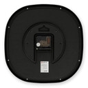 Minimalistische, moderne Wanduhr mit runden Ecken, schwarz | 29x29 cm
