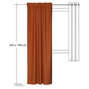 Homing Fertigschal mit verdeckten Schlaufen Allen ziegel -  2,45 x 1,4 m