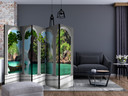 Screen room divider - På terrassen , 5-delt - 225x172 cm