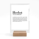 Tischaufsteller Grammatik - Herbst