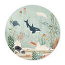 Plakat zwierzęta morskie w głębi oceanu - Oliver Robins - Round