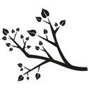 Sticker mural - Branche + 3 crochets