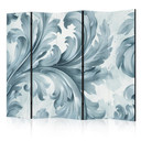 Paravent, Raumteiler freistehend, Trennwand - Stone Baroque Ornaments in Light Shades of Gray and Bl