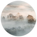Galimberti - Zimowa mgła - Fototapeta okrągła - tapeta flizelinowa/tapeta flizelinowa samoprzylepna