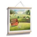 Plakat Kolorowa farma w górach - DigitalArtsi