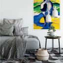 Zelfklevende Poster - Marc - Blue Horse