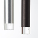 Pendelleuchte Eddy, braun, 180 x 55,3 cm, Metall Pendellampe, dimmbar