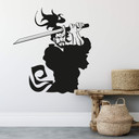 Wallsticker -  Kæmpende Samurai