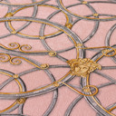 Versace fleecetapet La Scala del Palazzo geometrisk sølv, guld, pink