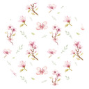 Sticker mural Kvilis - Magnolias - Rond
