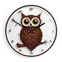 Horloge murale en verre - Hibou café