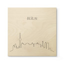 Plakat drewniany Skyline Berlin Outline