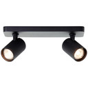 Spotbalken Leonardo, schwarz, 12,1 x 31 cm, Metall Spotleuchte