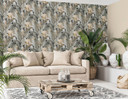 Blomstertapet non-woven Spirit of Jungle grå, brun