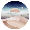 Wandtattoo Wüstenlandschaft bei Sonnenuntergang - Tunaboylu - Ø 30 cm