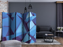 Paravent Séparation de pièce - Bleu roi, 3 pièces