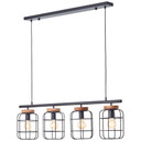 Pendelleuchte Inga, braun, 157,5 x 20 cm, Metall Pendellampe, dimmbar