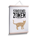 Poster Streichelzonen - Katze