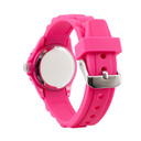 Kinder Armbanduhr - Lernuhr analog aus Silikon - Pink mit Regenbogen Zifferblatt