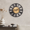 XL Wanduhr - Industrielle Metall Uhr für Büro, Schlafzimmer, Wohnzimmer Ø40 cm