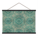 Affiche textile Mandala boho or-turquoise - Bloomery Decor
