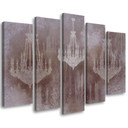Canvas print 5 dele, lysekrone