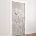 Deurfolie wilde bloemenweide met vlinders in Scandinavisch design - Ms Tiff