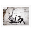 Plakat Banksy'ego w Ukrainie - Mały judoka