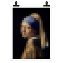 Plakat Pixelart - Vermeer - Dziewczyna z perłą w uszach