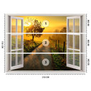 Fototapete Fenster - Sonnenuntergang über der Straße