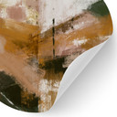 Wandtattoo Warme Pinselstriche abstrakt - Cheney - Rund
