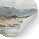 Wandtattoo Sanfte Küstenlandschaft grau - Cheney - Rund