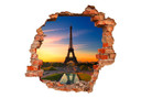 3D Wallsticker Eiffeltårnet ved solnedgang